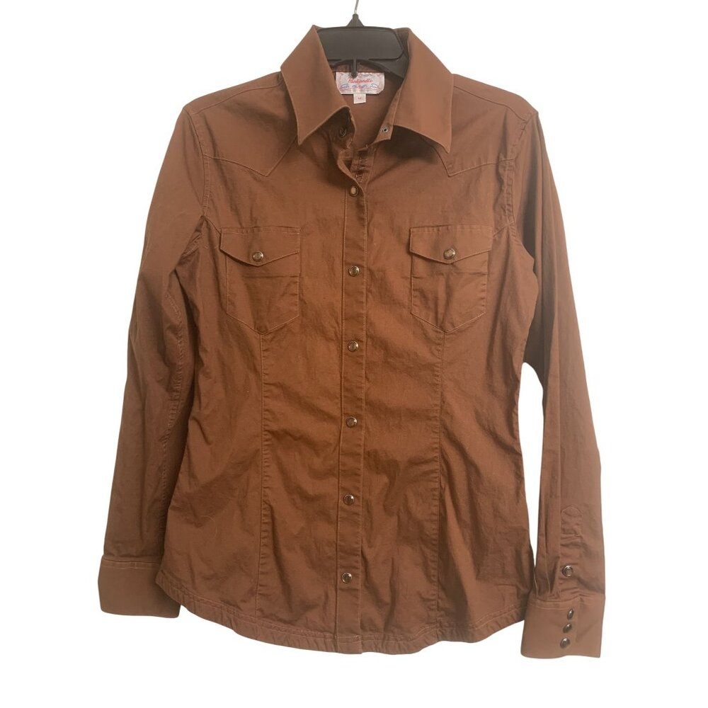 Panhandle Youth Pearl Snap Western‎ Shirt Size M Youth